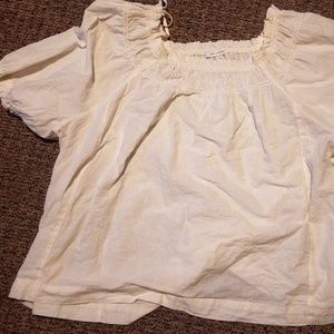 Free Assembly Boho Style White Top